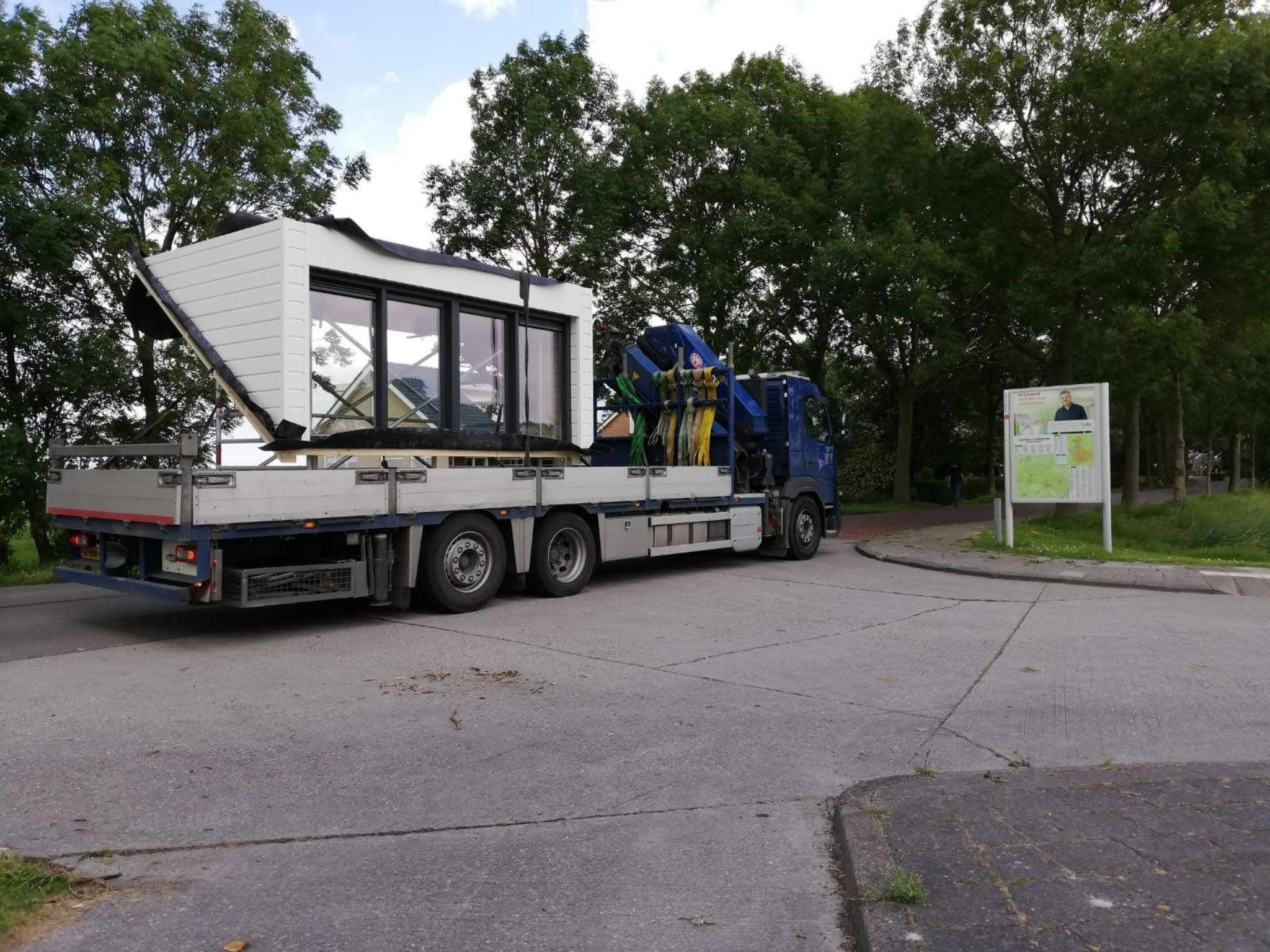 Prefab elementen op locatie