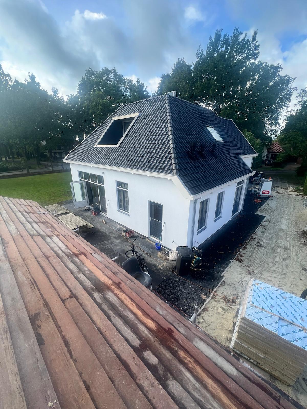 Aanbouw woning bovenaanzicht